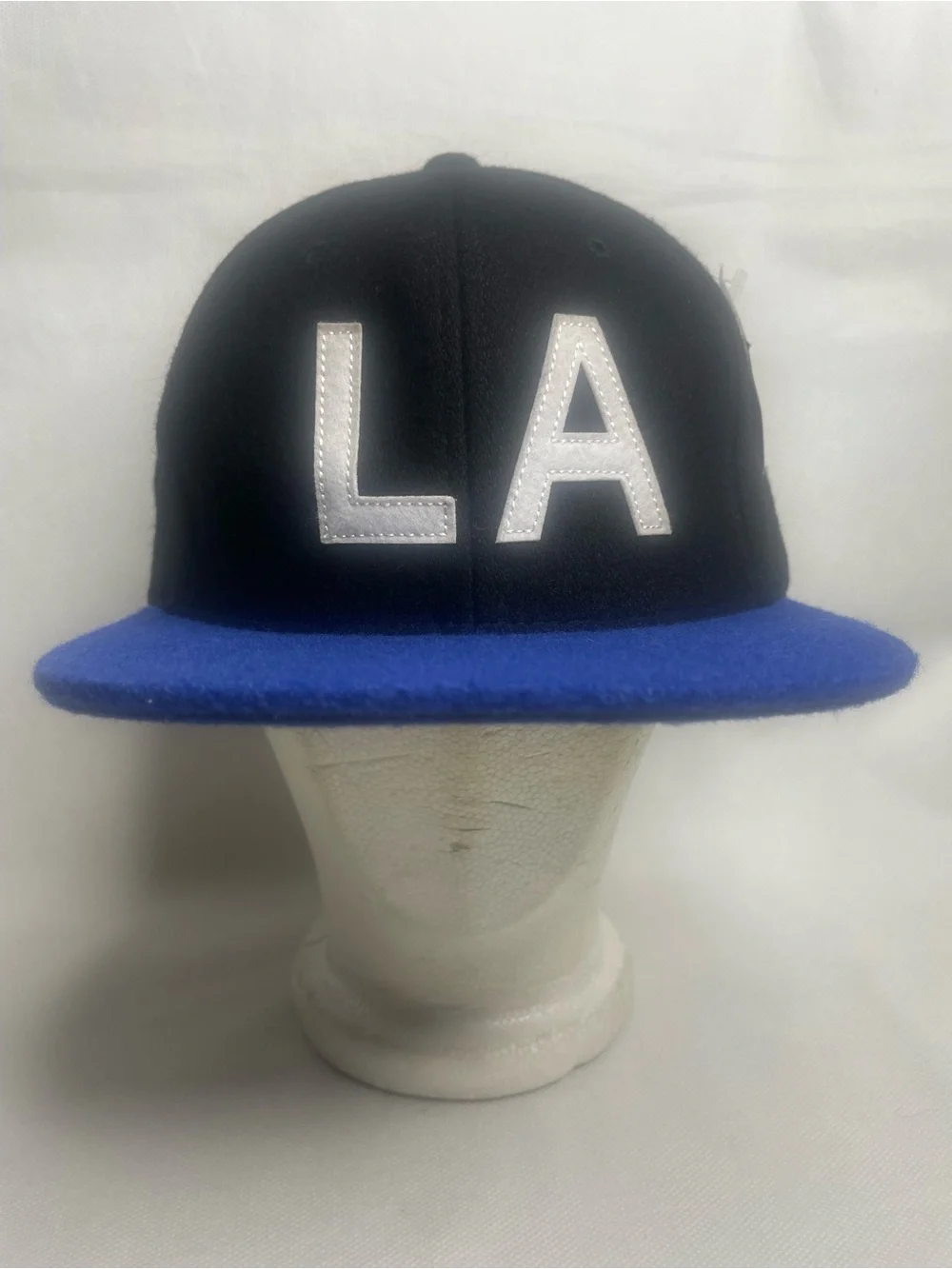 VTG Y2K THE HUNDREDS Los Angeles LA Hat StrapBack Wool Blend Black Baseball Cap